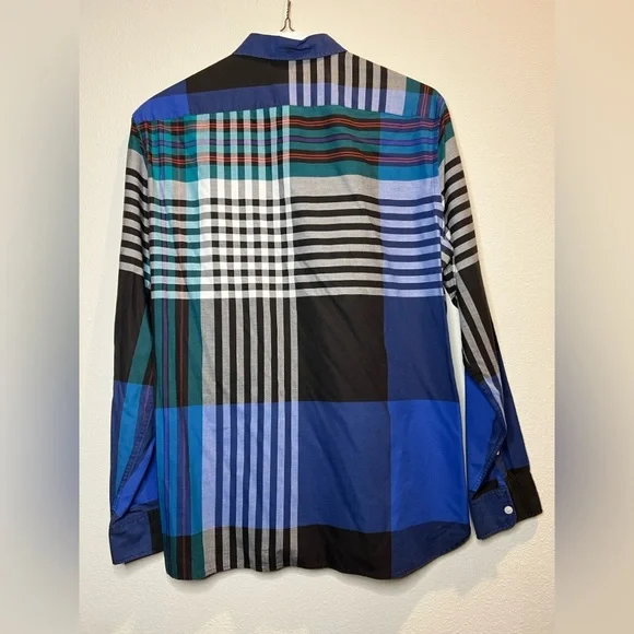 Burberry Brookhouse Blue/Multi Plaid Regular Fit Button-Down Shirt XL EUC - Picture 7 of 11